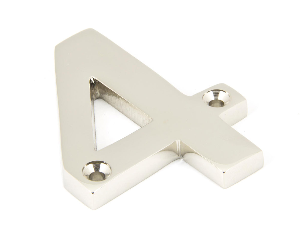From The Anvil - Polished Nickel Numeral 4 | Sku. 90314 | Trade Door Handles.