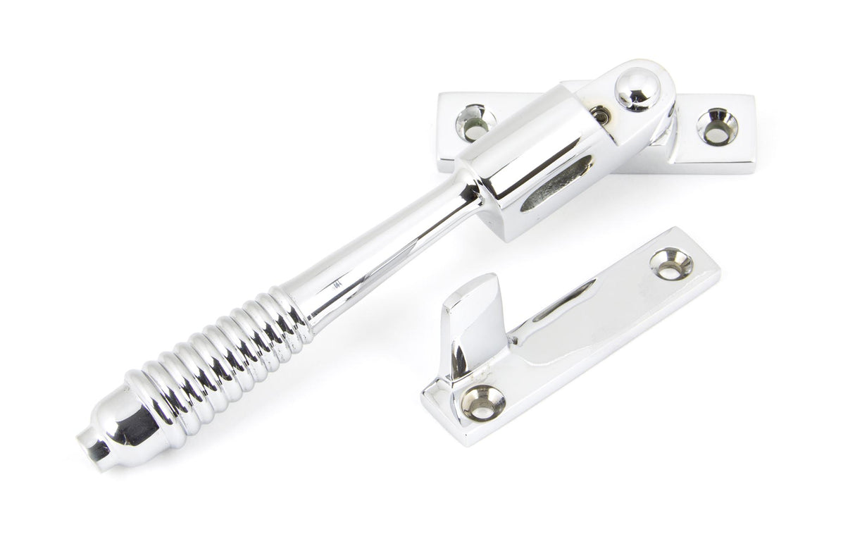 From The Anvil - Polished Chrome Night-Vent Locking Reeded Fastener | Sku. 90330 | Trade Door Handles.