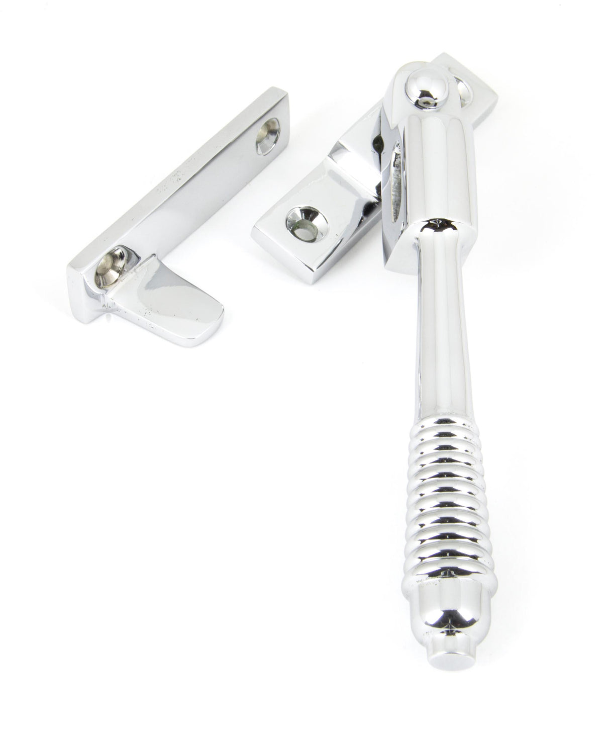 From The Anvil - Polished Chrome Night-Vent Locking Reeded Fastener | Sku. 90330 | Trade Door Handles.