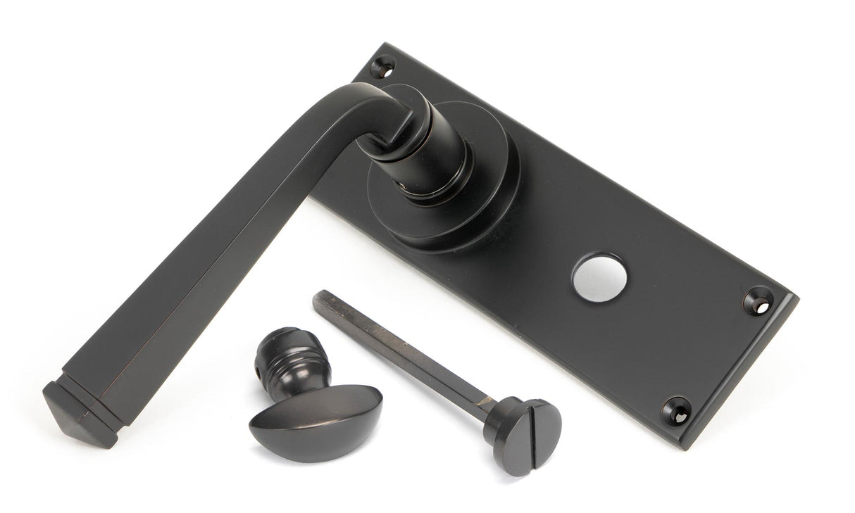 From The Anvil - Aged Bronze Avon Lever Bathroom Set | Sku. 90369 | Trade Door Handles.