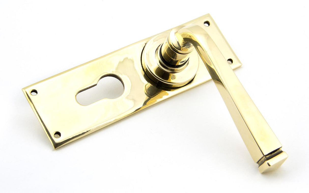 From The Anvil - Aged Brass Avon Lever Euro Lock Set | Sku. 90370 | Trade Door Handles.