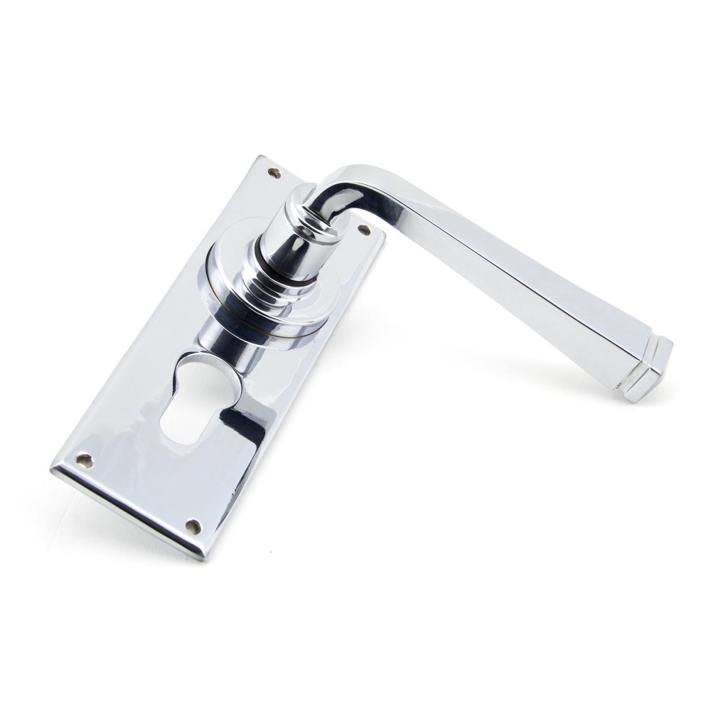 From The Anvil - Polished Chrome Avon Lever Euro Lock Set | Sku. 90371 | Trade Door Handles.