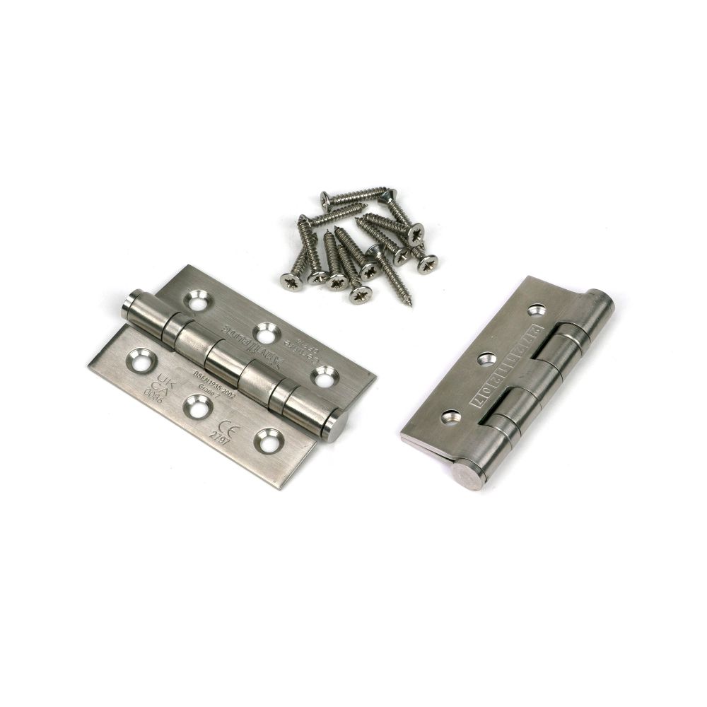 From The Anvil - Satin SS 3" Ball Bearing Butt Hinge (pair) | Sku. 91038 | Trade Door Handles.