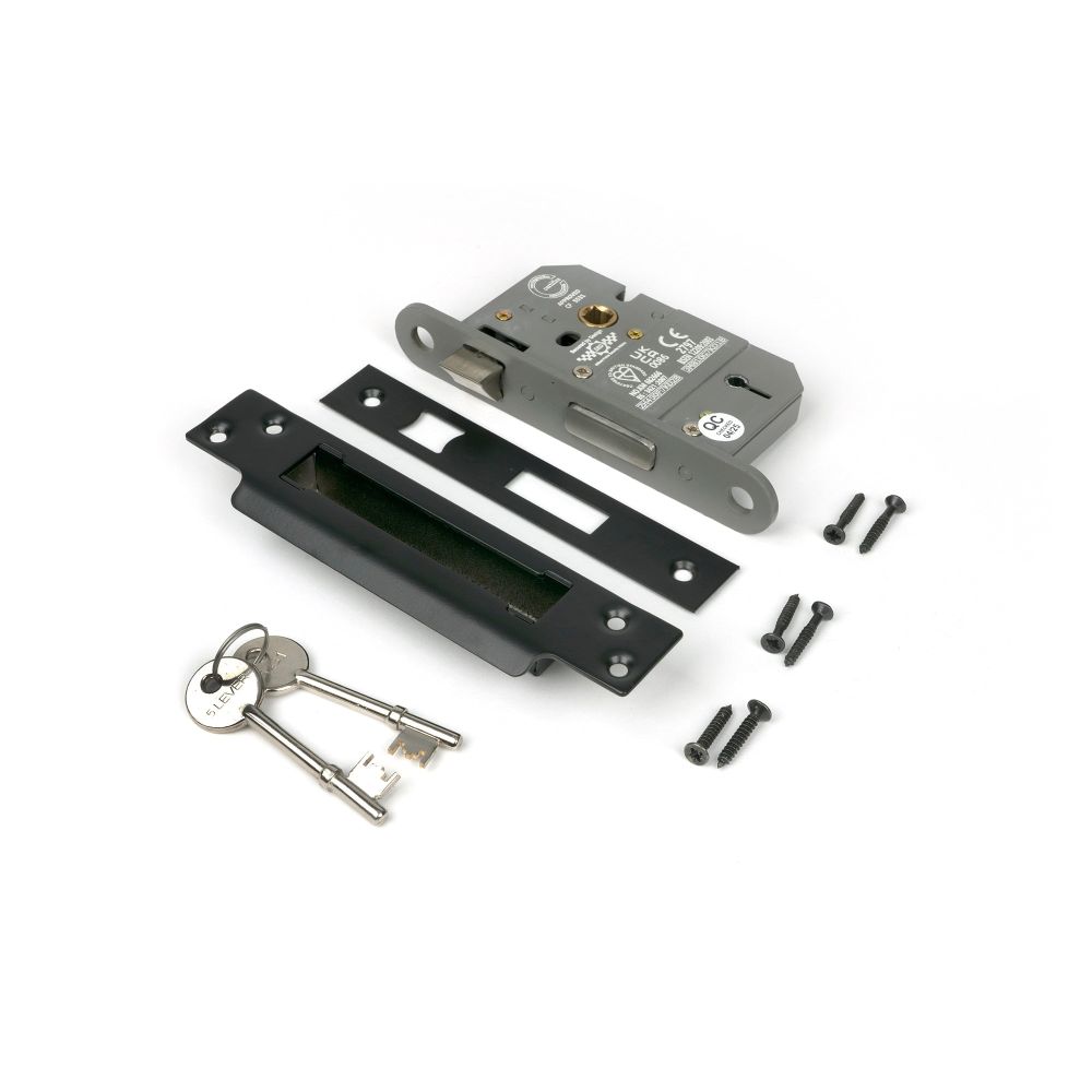 From The Anvil - Black 21/2" 5 Lever BS Sash Lock | Sku. 91055 | Trade Door Handles.