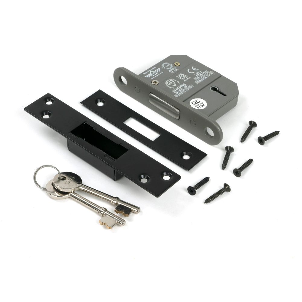 From The Anvil - Black 2½" BS 5 Lever Deadlock | Sku. 91058 | Trade Door Handles.