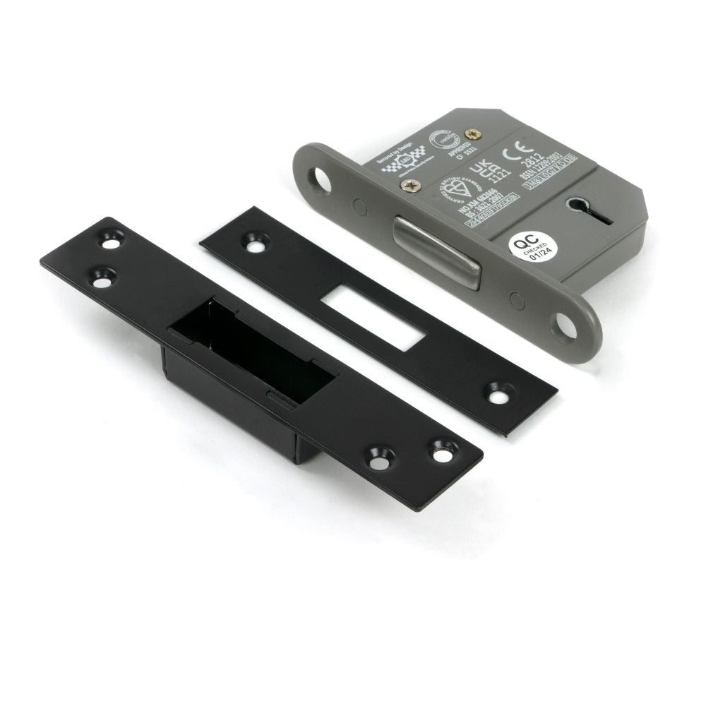 From The Anvil - Black 2½" BS 5 Lever Deadlock KA | Sku. 91067 | Trade Door Handles.