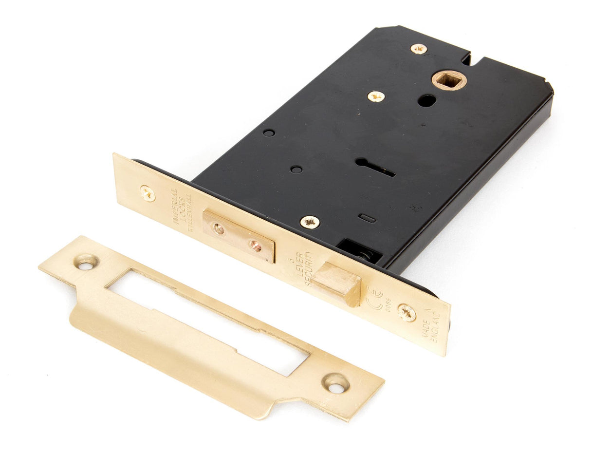 From The Anvil - Polished Brass 6" Horizontal 5 Lever Sash Lock | Sku. 91073 | Trade Door Handles.