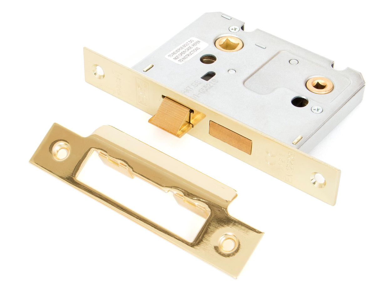 From The Anvil - Electro Brassed 3" Bathroom Mortice Lock | Sku. 91084 | Trade Door Handles.