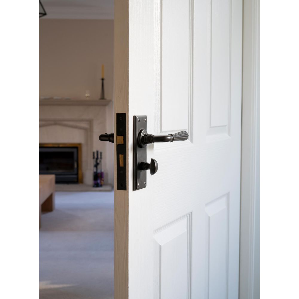 From The Anvil - Black 2½" Bathroom Mortice Lock | Sku. 91089 | Trade Door Handles.