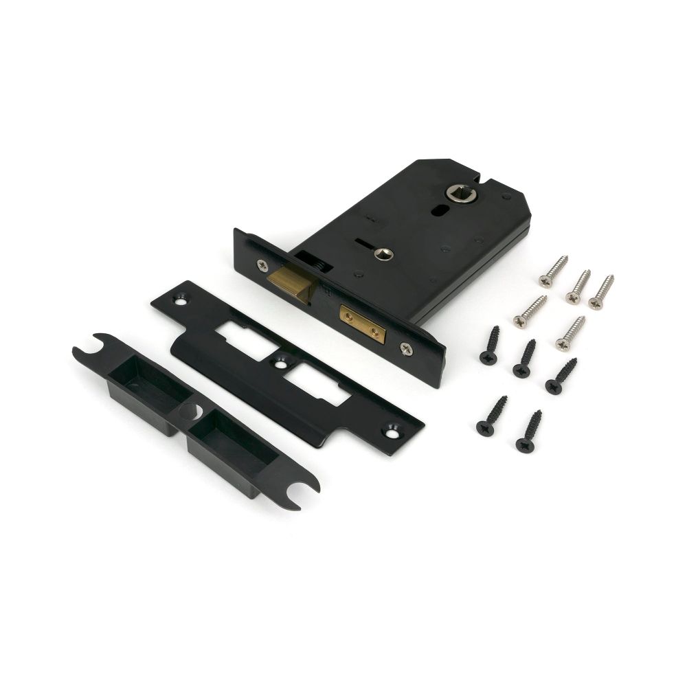 From The Anvil - Black 5" Horizontal Bathroom Lock | Sku. 91117 | Trade Door Handles.