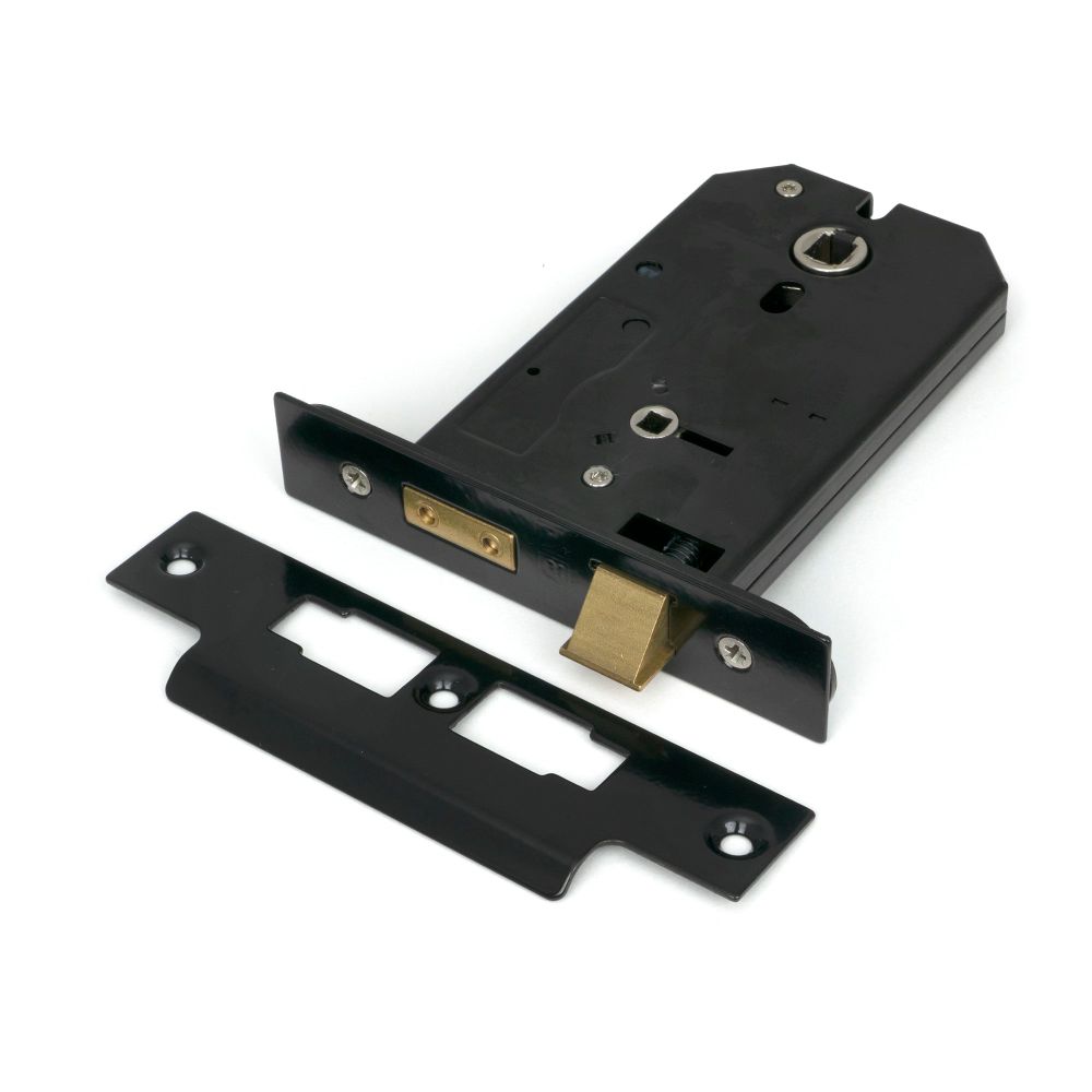 From The Anvil - Black 5" Horizontal Bathroom Lock | Sku. 91117 | Trade Door Handles.