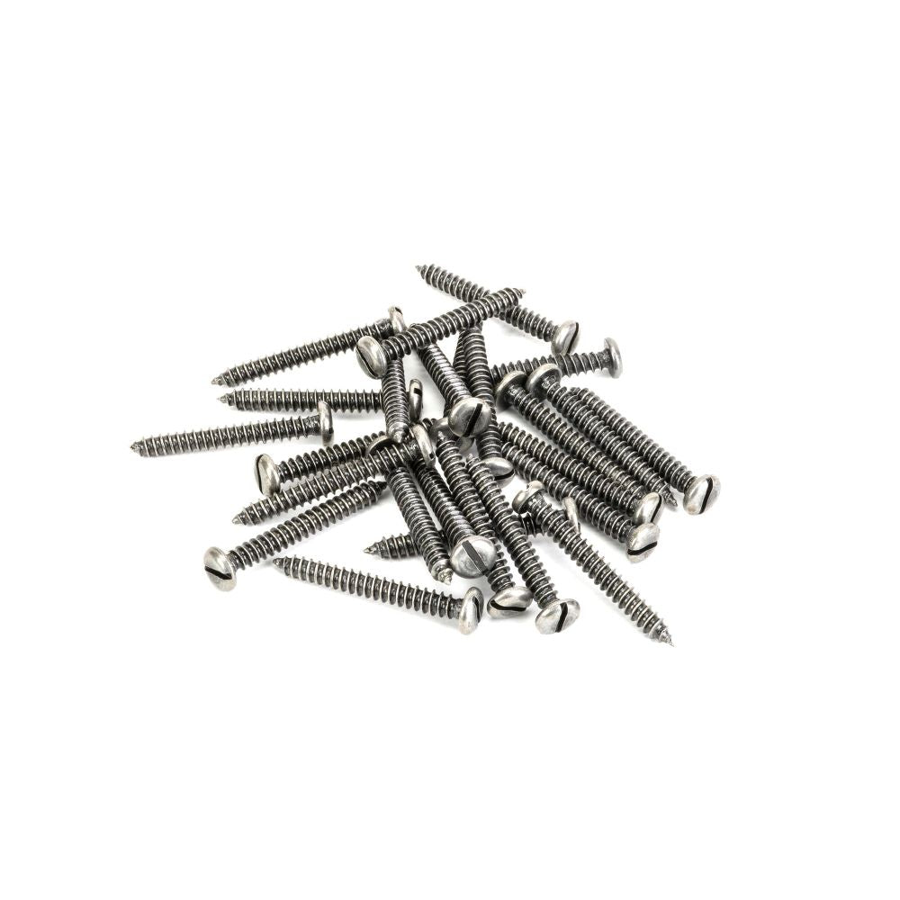 From The Anvil - Pewter 10x1ÃÆ€™Ãƒ€ ‚¬„¢ÃƒÆ’¢‚¬Å¡¬Ãƒ€¦¡ÃƒÆ’Æ€™€š¬Ã…¡ÃƒÆ’‚¬Å¡½" Round Head Screws (25) | Sku. 91203 | Trade Door Handles.
