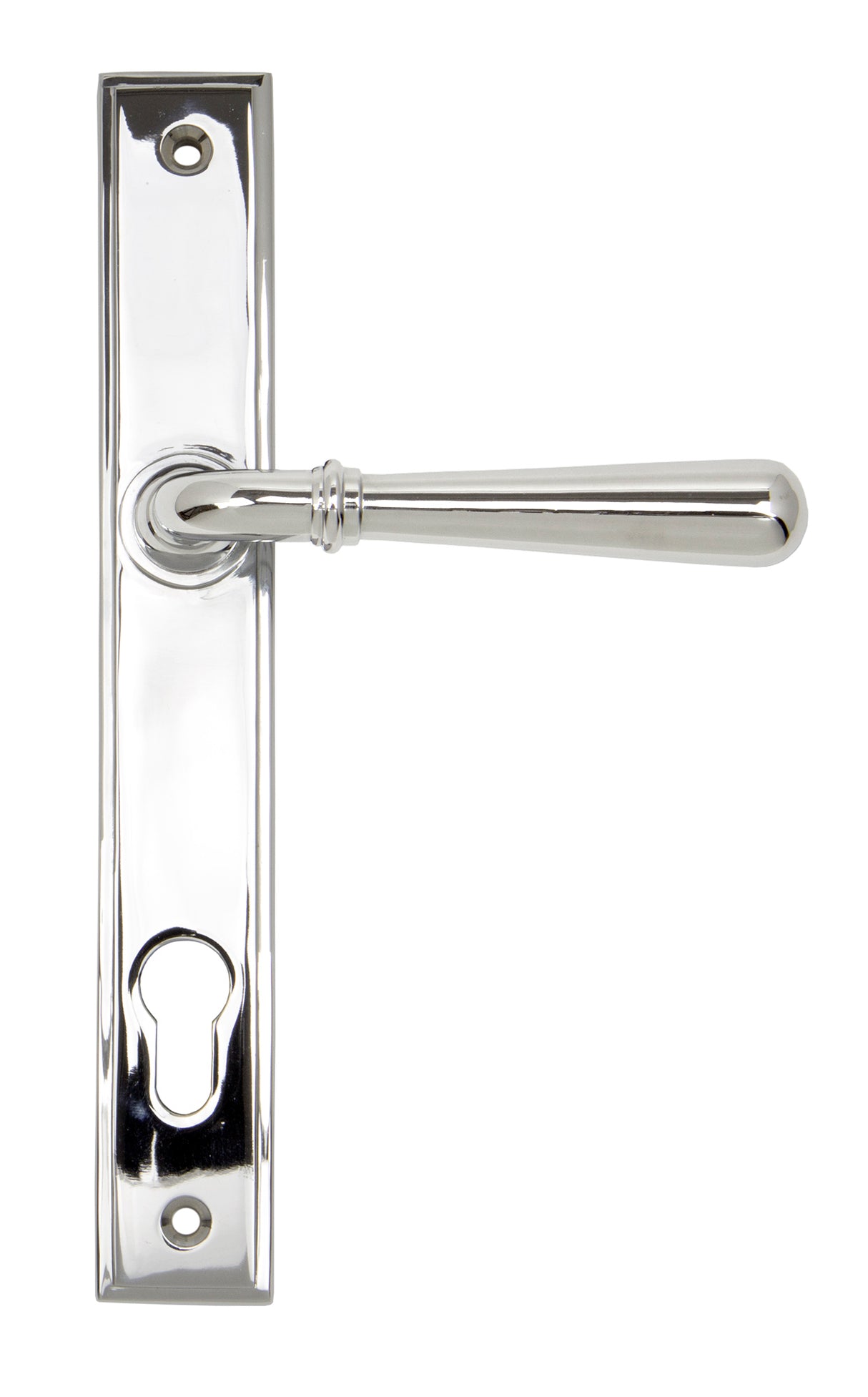 From The Anvil - Polished Chrome Newbury Slimline Lever Espag. Lock Set | Sku. 91420 | Trade Door Handles.