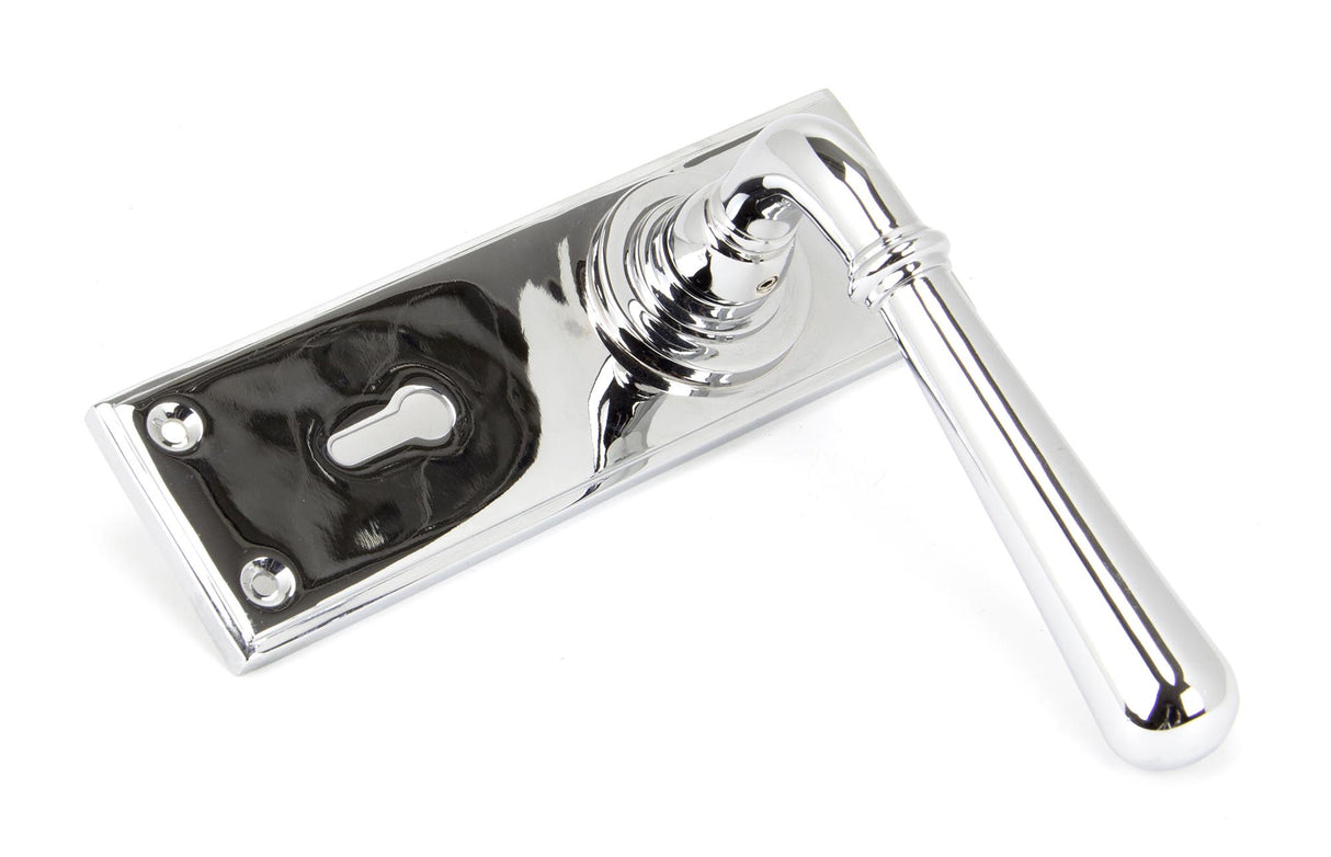 From The Anvil - Polished Chrome Newbury Lever Lock Set | Sku. 91421 | Trade Door Handles.