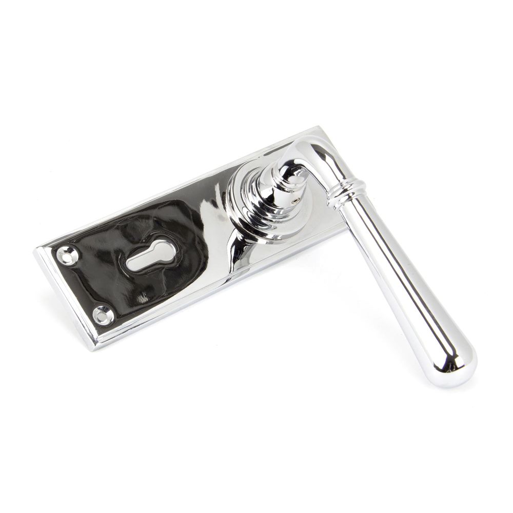From The Anvil - Polished Chrome Newbury Lever Lock Set | Sku. 91421 | Trade Door Handles.