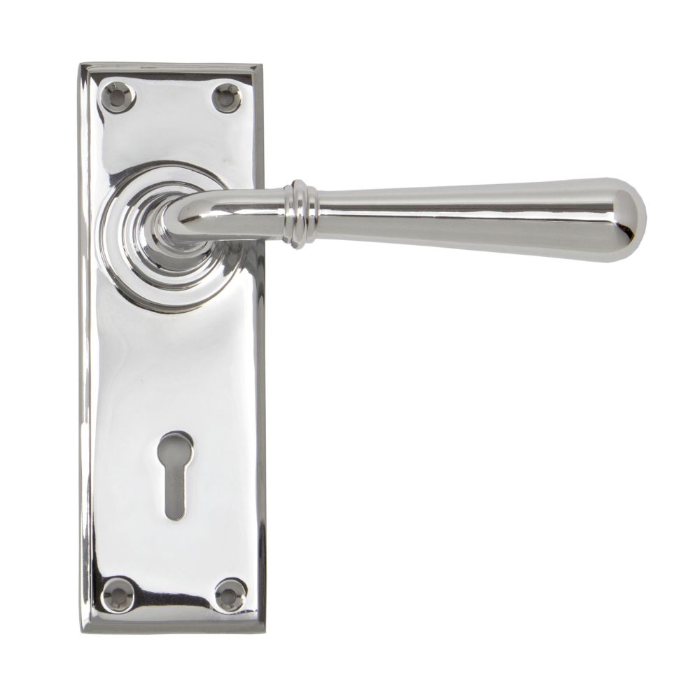 From The Anvil - Polished Chrome Newbury Lever Lock Set | Sku. 91421 | Trade Door Handles.