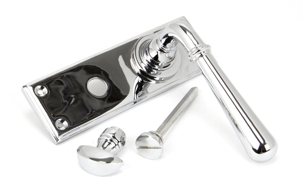 From The Anvil - Polished Chrome Newbury Lever Bathroom Set | Sku. 91423 | Trade Door Handles.