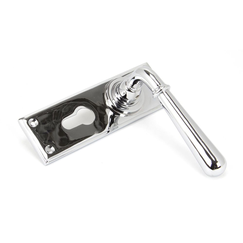 From The Anvil - Polished Chrome Newbury Lever Euro Lock Set | Sku. 91424 | Trade Door Handles.