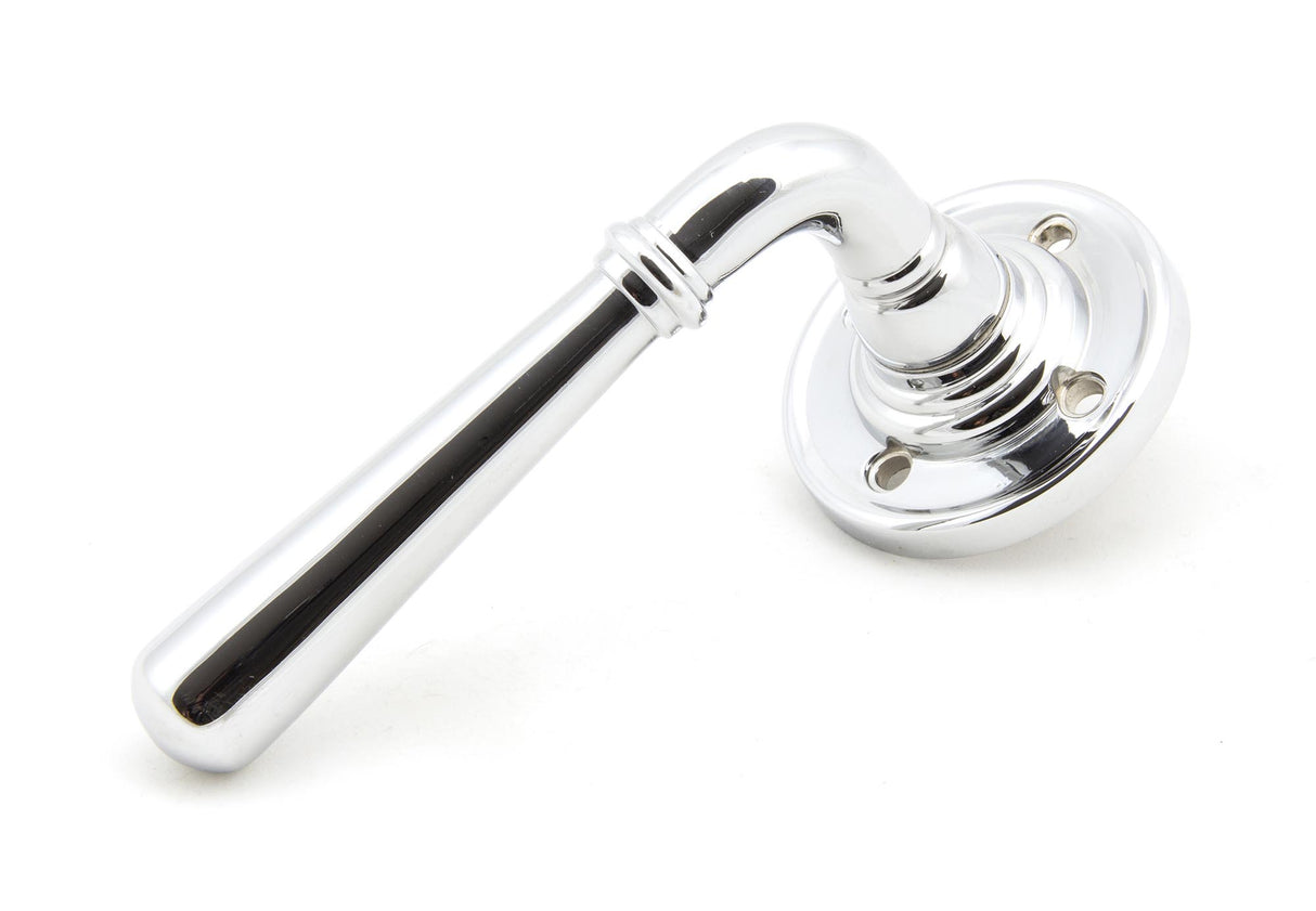 From The Anvil - Polished Chrome Newbury Lever on Rose Set | Sku. 91425 | Trade Door Handles.