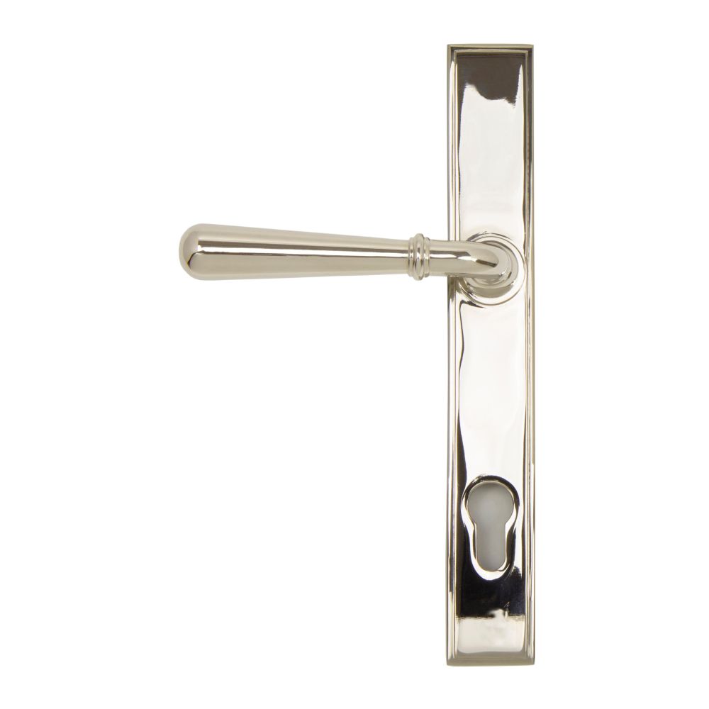 From The Anvil - Polished Nickel Newbury Slimline Lever Espag. Lock Set | Sku. 91427 | Trade Door Handles.