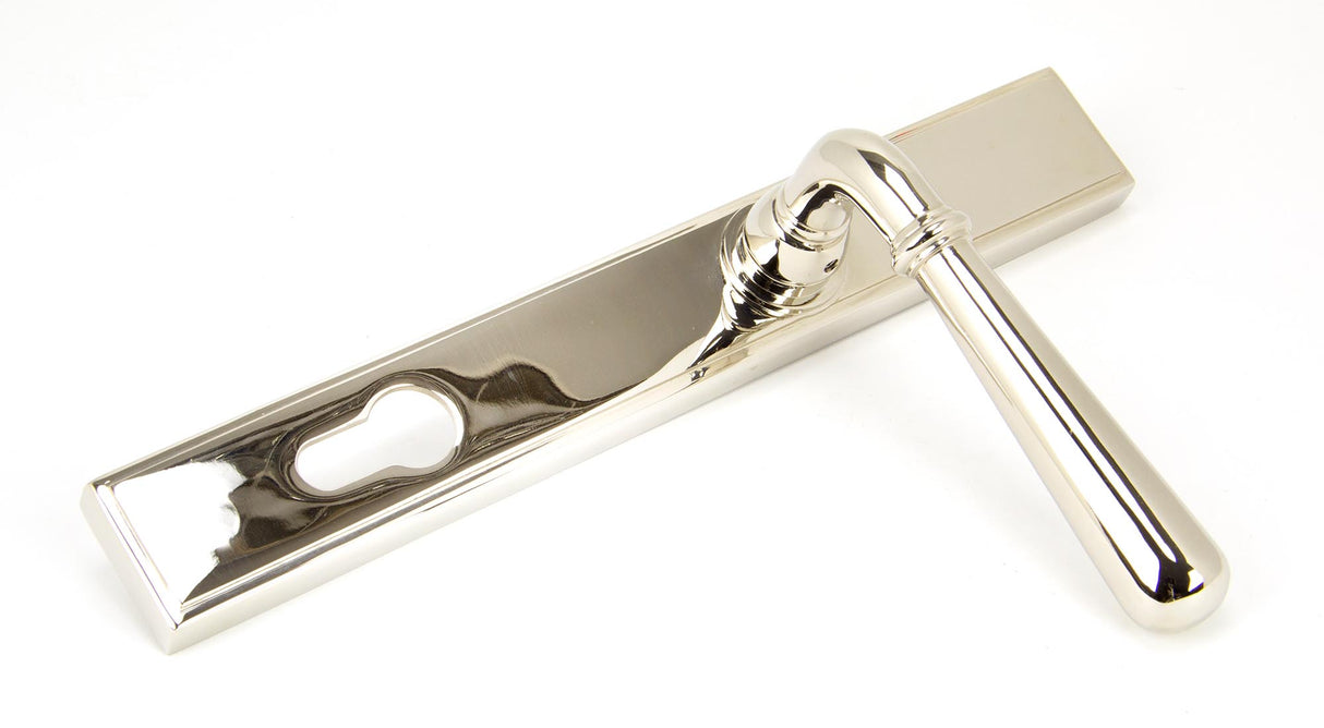 From The Anvil - Polished Nickel Newbury Slimline Lever Espag. Lock Set | Sku. 91427 | Trade Door Handles.