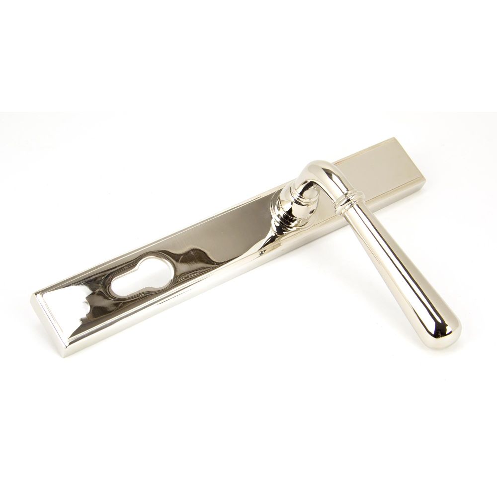 From The Anvil - Polished Nickel Newbury Slimline Lever Espag. Lock Set | Sku. 91427 | Trade Door Handles.