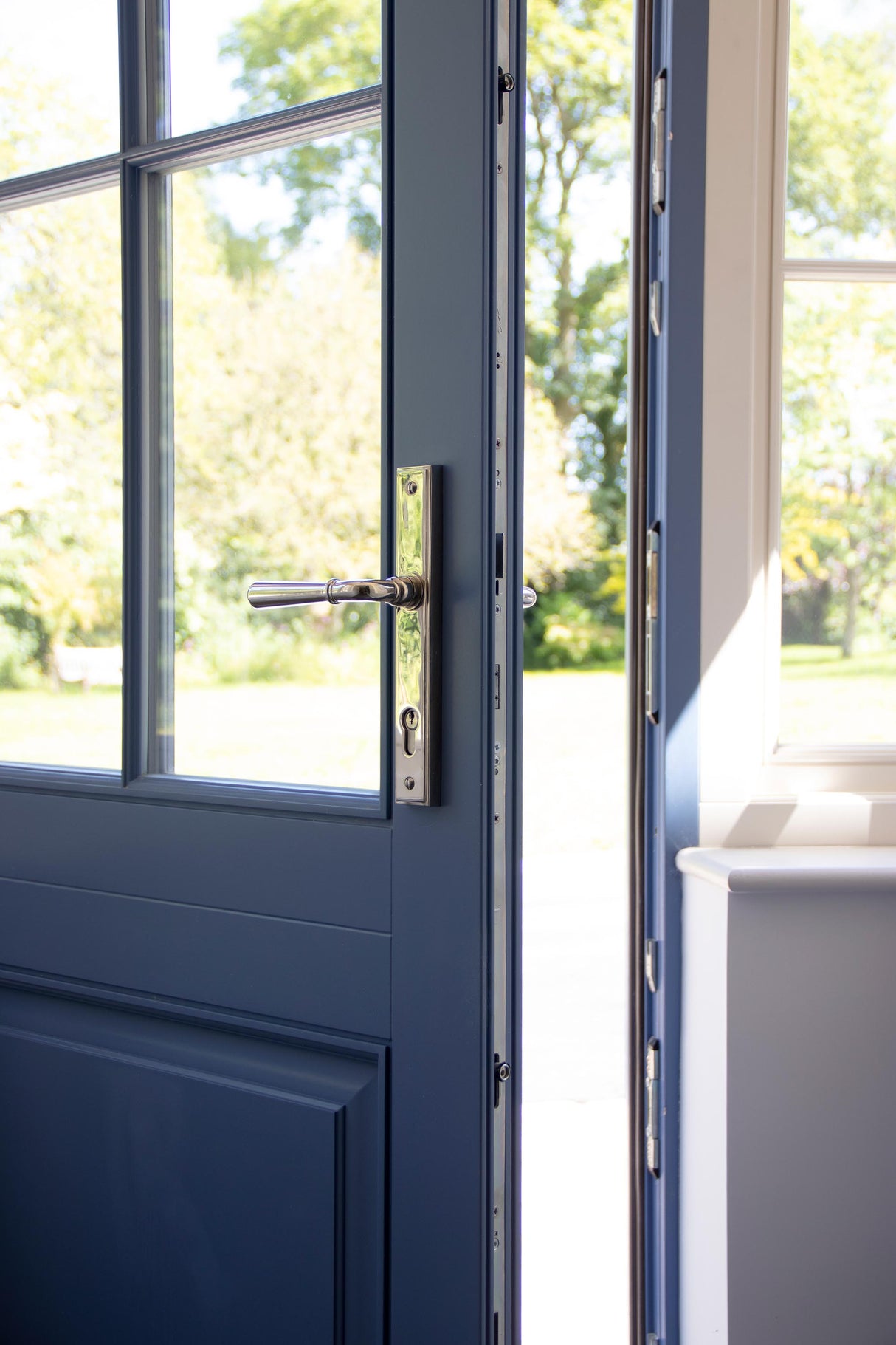 From The Anvil - Polished Nickel Newbury Slimline Lever Espag. Lock Set | Sku. 91427 | Trade Door Handles.