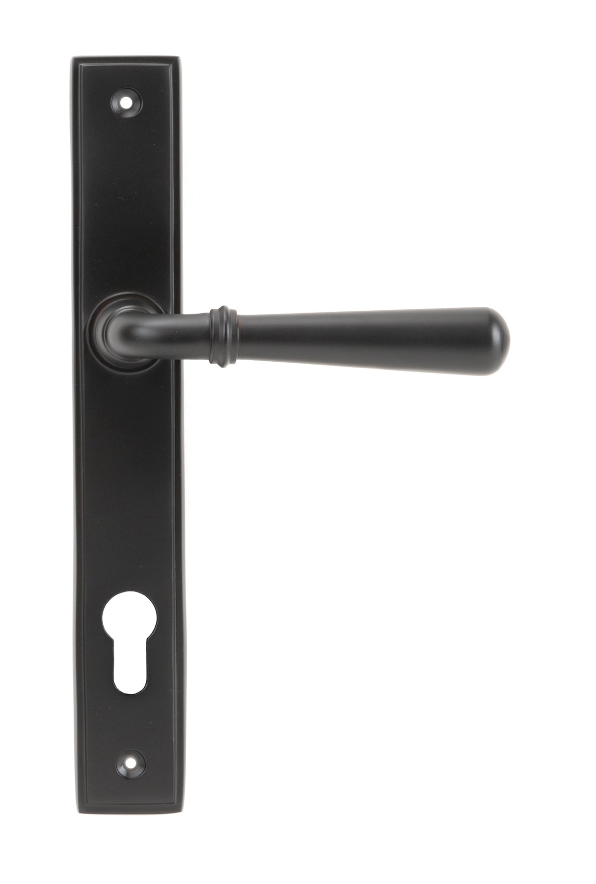 From The Anvil - Aged Bronze Newbury Slimline Lever Espag. Lock Set | Sku. 91434 | Trade Door Handles.