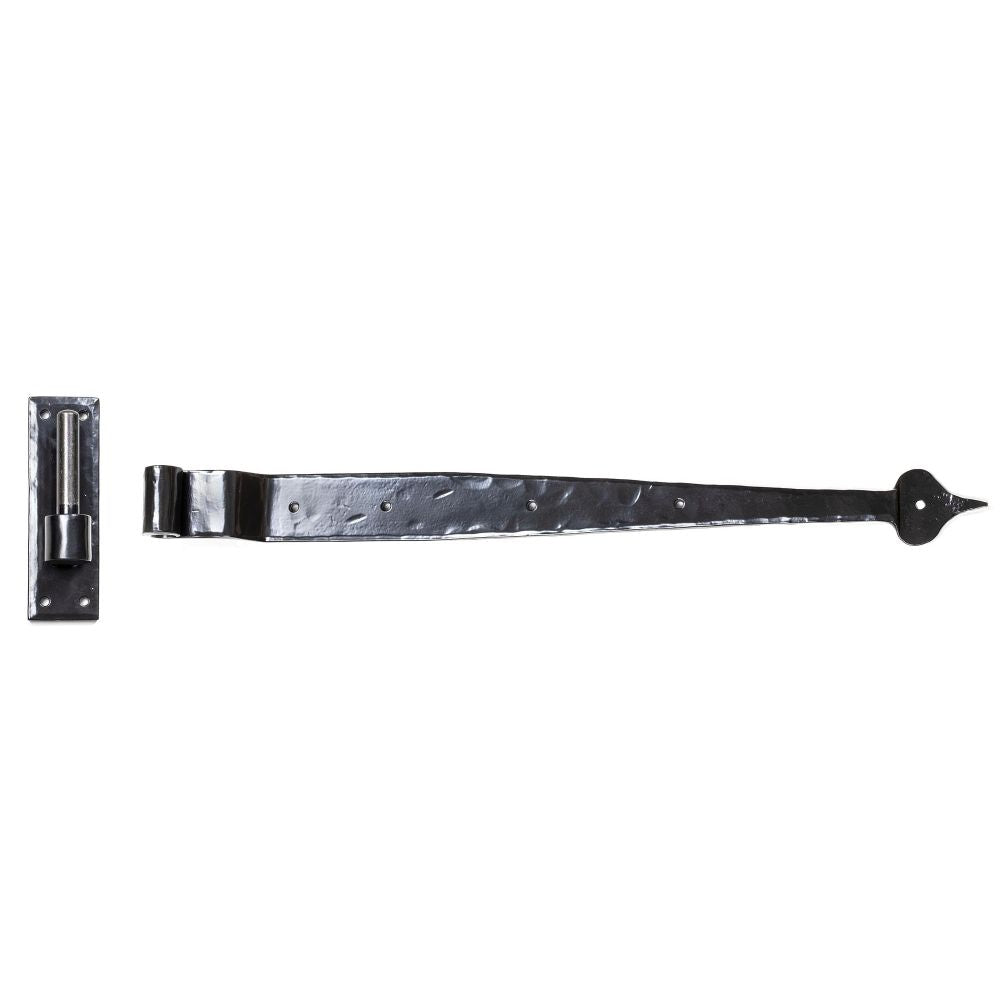 From The Anvil - Black 24" Hook & Band Hinge - Cranked (pair) | Sku. 91473 | Trade Door Handles.