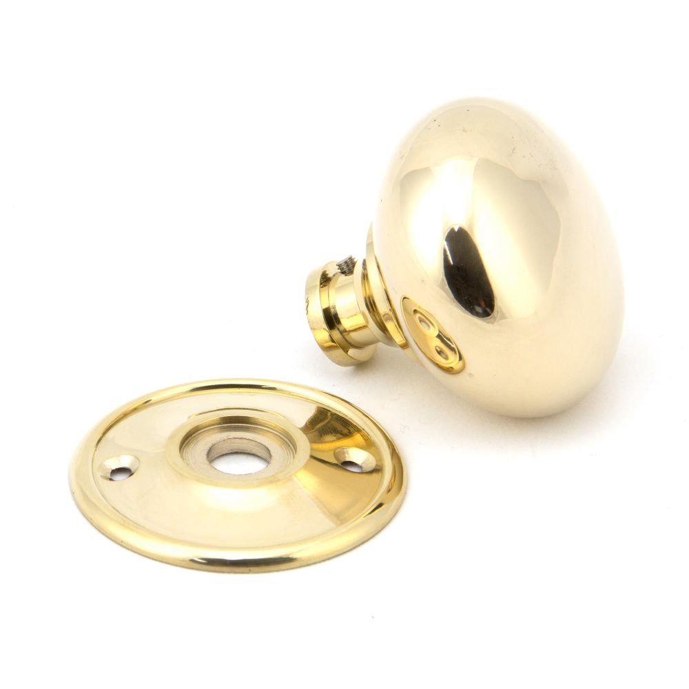 From The Anvil - Polished Brass 57mm Mushroom Mortice/Rim Knob Set | Sku. 91529 | Trade Door Handles.