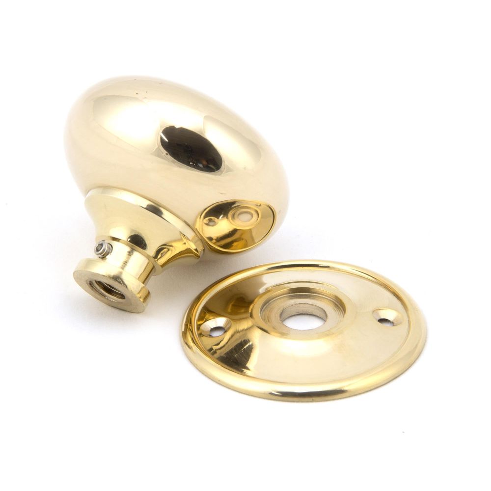 From The Anvil - Polished Brass 57mm Mushroom Mortice/Rim Knob Set | Sku. 91529 | Trade Door Handles.