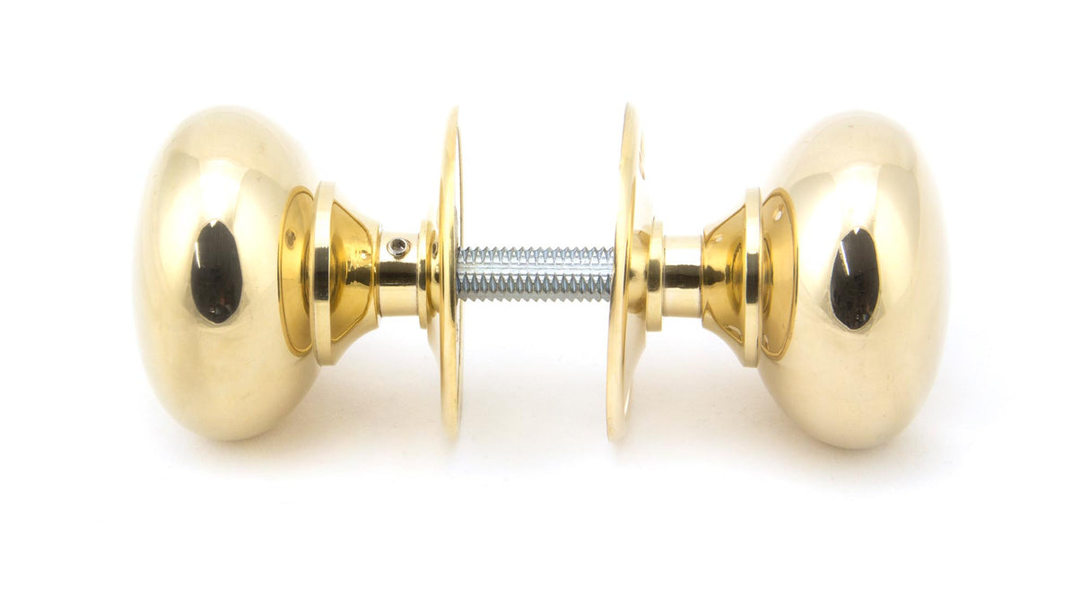 From The Anvil - Polished Brass 57mm Mushroom Mortice/Rim Knob Set | Sku. 91529 | Trade Door Handles.