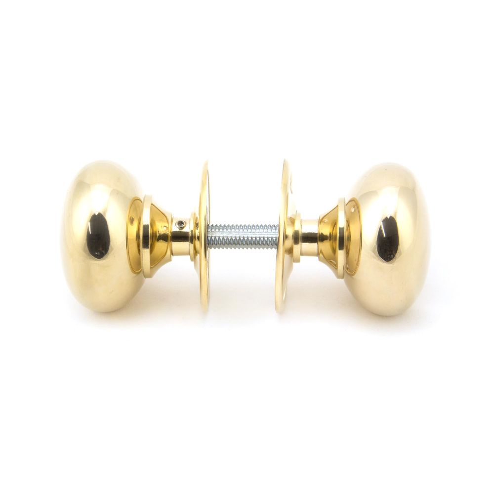 From The Anvil - Polished Brass 57mm Mushroom Mortice/Rim Knob Set | Sku. 91529 | Trade Door Handles.