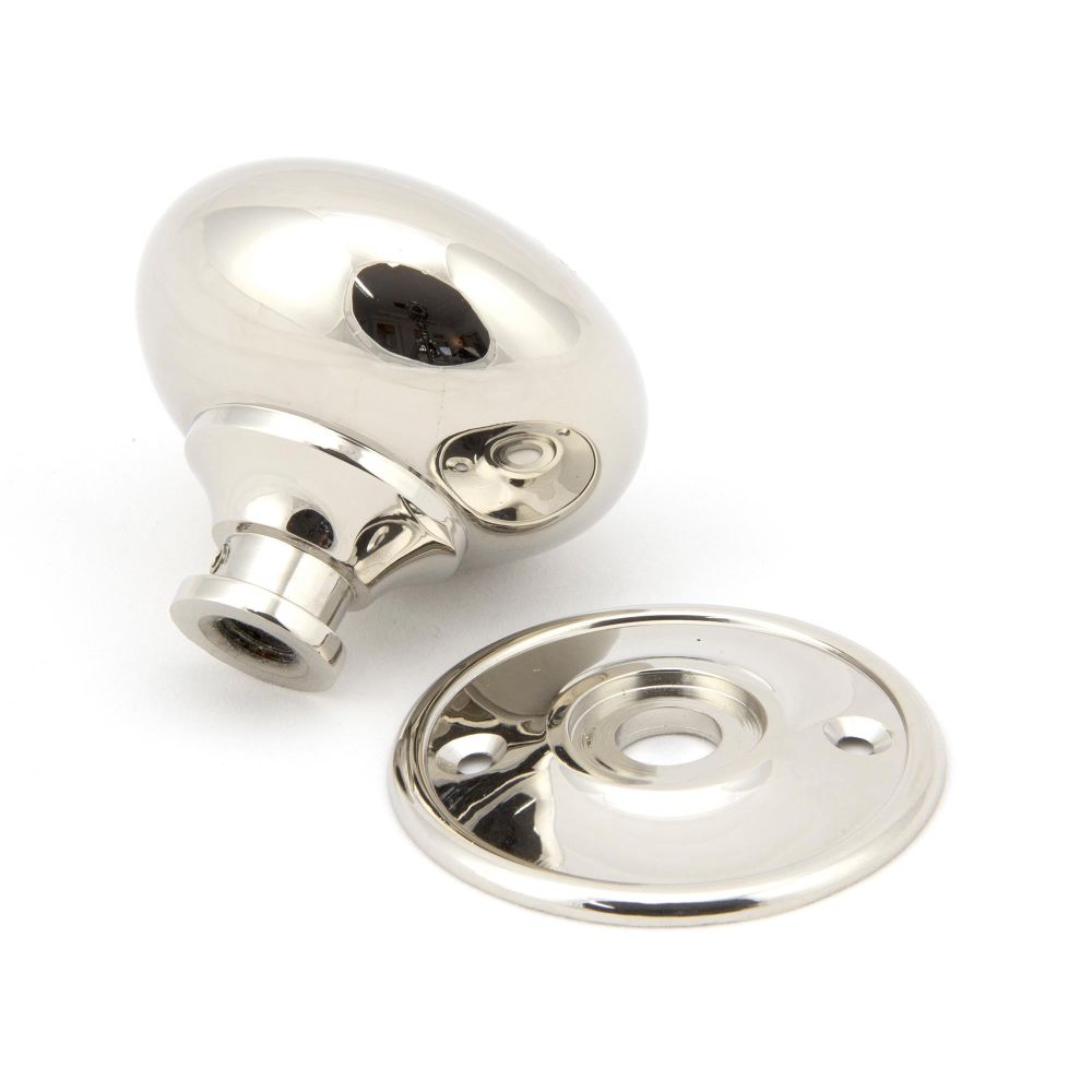 From The Anvil - Polished Nickel 57mm Mushroom Mortice/Rim Knob Set | Sku. 91530 | Trade Door Handles.