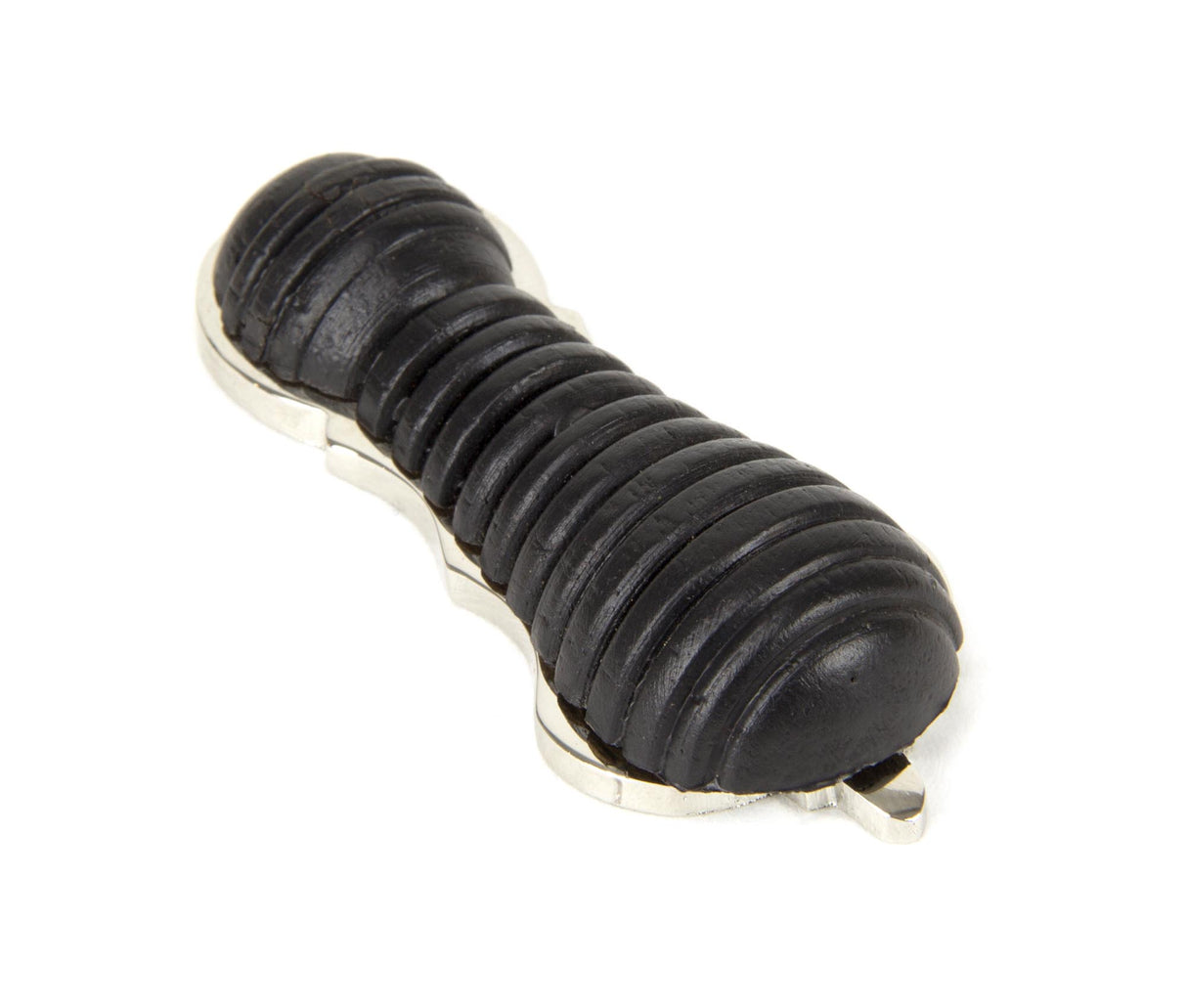 From The Anvil - Ebony & Polished Nickel Beehive Escutcheon | Sku. 91533 | Trade Door Handles.