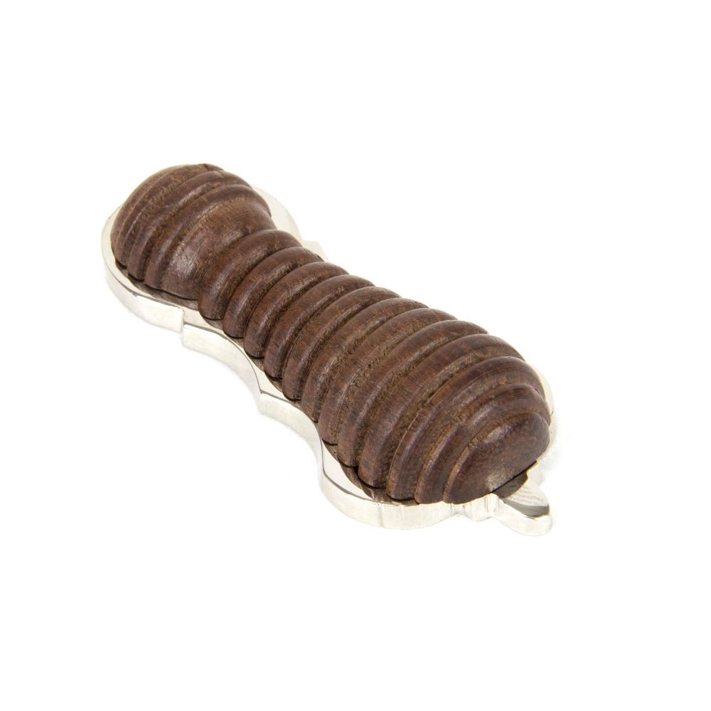 From The Anvil - Rosewood & Polished Nickel Beehive Escutcheon | Sku. 91534 | Trade Door Handles.
