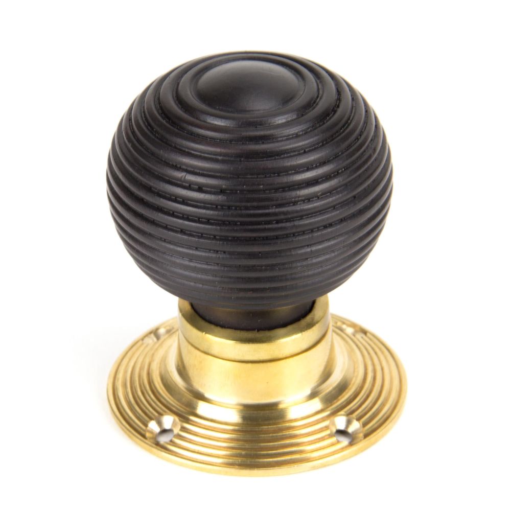 From The Anvil - Ebony and PB Cottage Mortice/Rim Knob Set - Small | Sku. 91762 | Trade Door Handles.