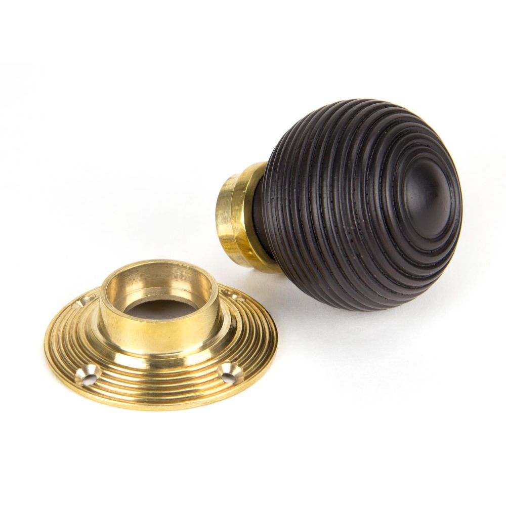 From The Anvil - Ebony and PB Cottage Mortice/Rim Knob Set - Small | Sku. 91762 | Trade Door Handles.