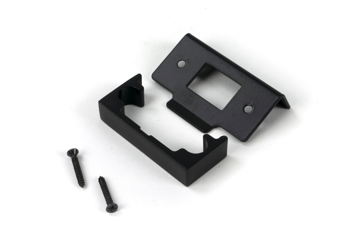 From The Anvil - Black ½" Rebate Kit for Tubular Mortice Latch | Sku. 91824 | Trade Door Handles.