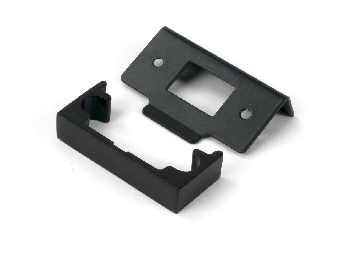 From The Anvil - Black ½" Rebate Kit for Tubular Mortice Latch | Sku. 91824 | Trade Door Handles.