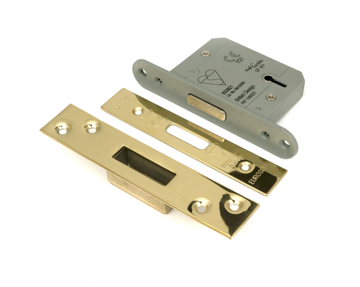 From The Anvil - PVD 2½" 5 Lever BS Deadlock KA | Sku. 91833 | Trade Door Handles.