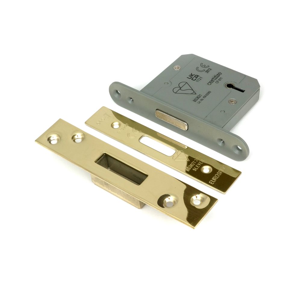 From The Anvil - PVD 3" 5 Lever BS Deadlock KA | Sku. 91834 | Trade Door Handles.