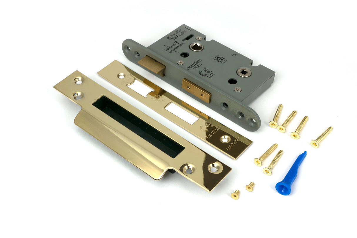 From The Anvil - PVD 2 1/2" Heavy Duty Bathroom Mortice Lock | Sku. 91835 | Trade Door Handles.
