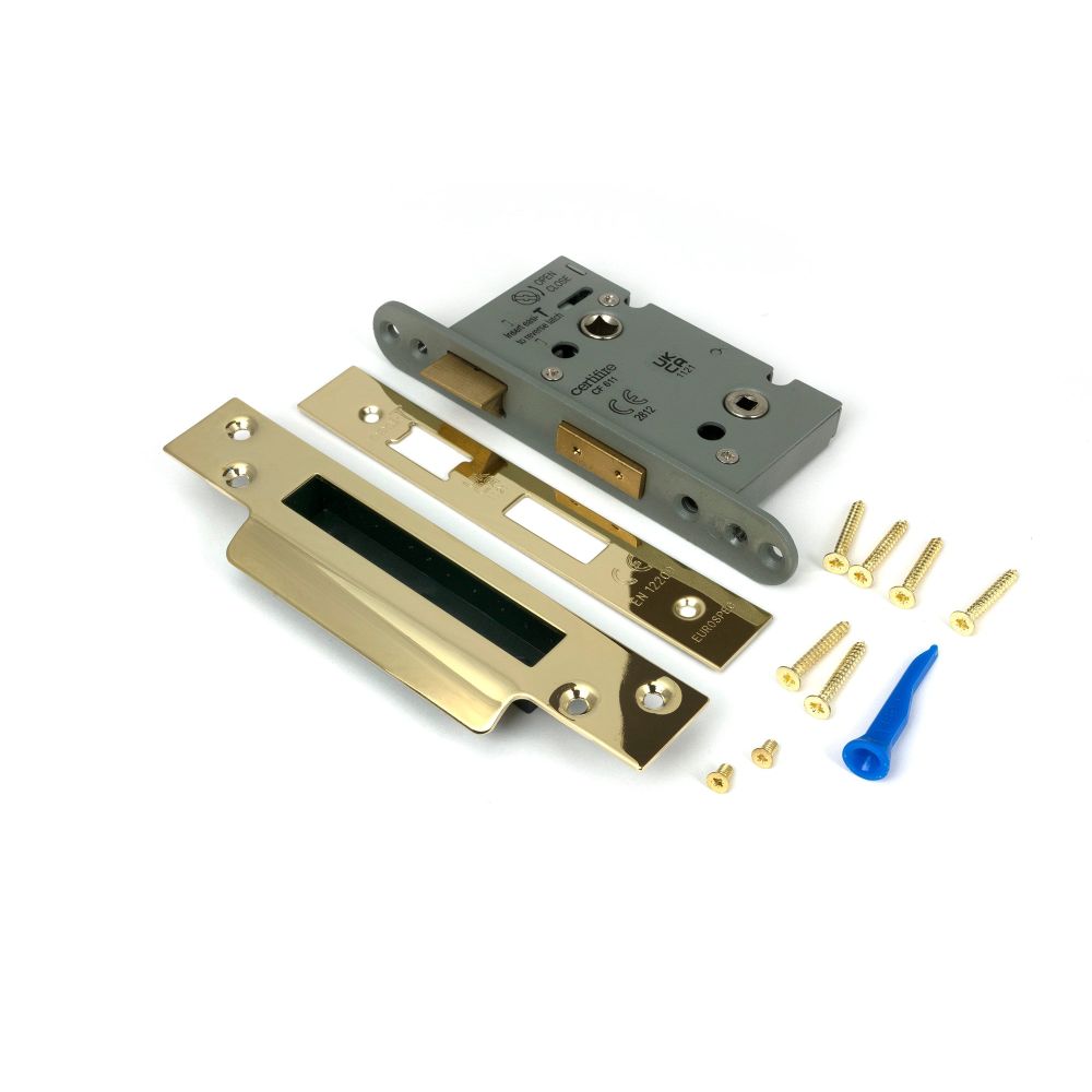 From The Anvil - PVD 2 1/2" Heavy Duty Bathroom Mortice Lock | Sku. 91835 | Trade Door Handles.