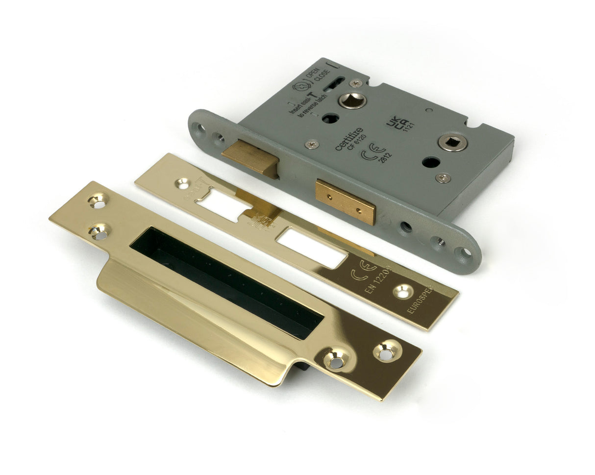 From The Anvil - PVD 3" Heavy Duty Bathroom Mortice Lock | Sku. 91836 | Trade Door Handles.