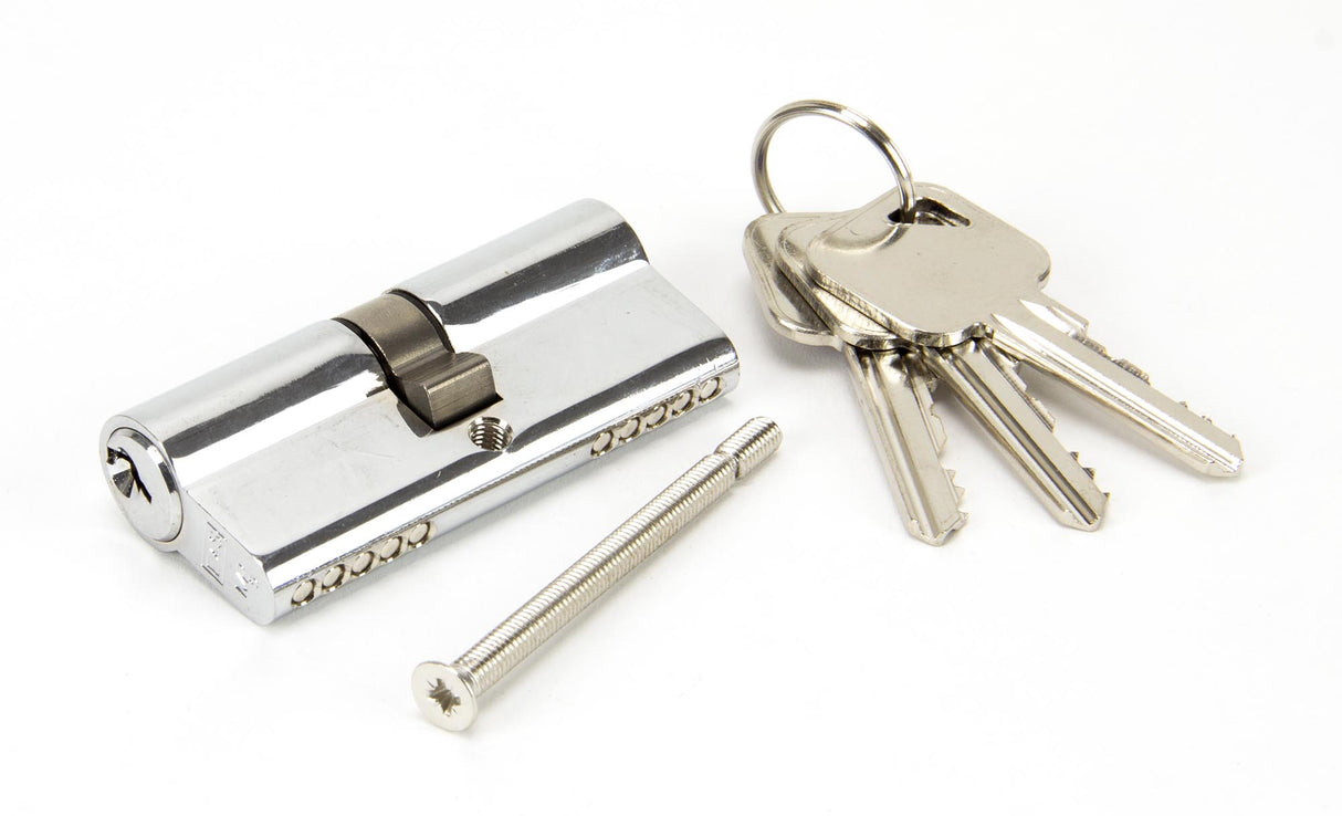 From The Anvil - Polished Chrome 35/35 Euro Cylinder | Sku. 91858 | Trade Door Handles.