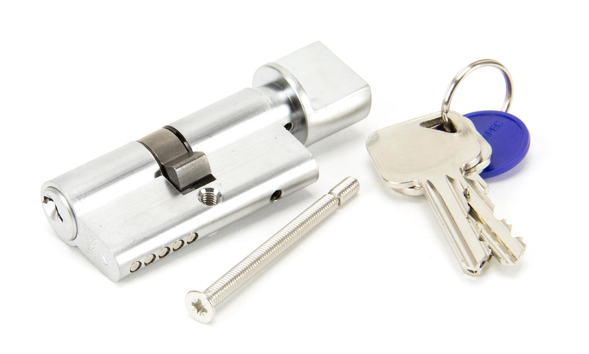 From The Anvil - Satin Chrome 30/30 Euro Cylinder/Thumbturn | Sku. 91866 | Trade Door Handles.