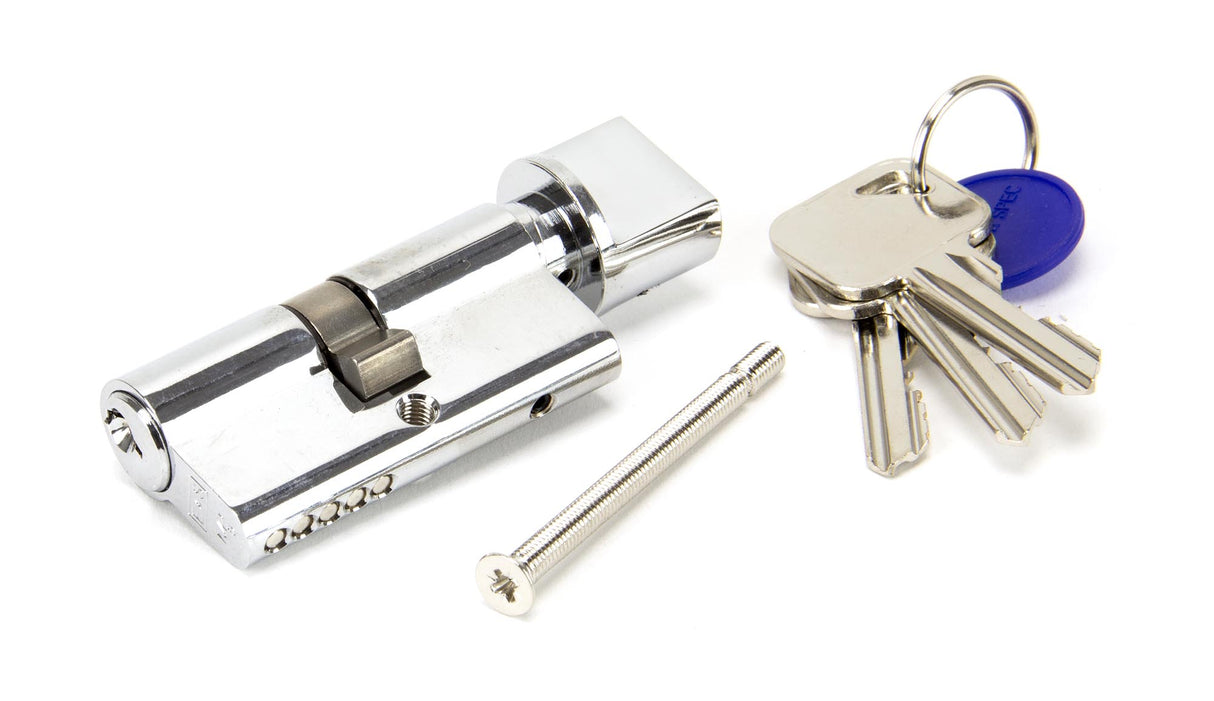 From The Anvil - Polished Chrome 30/30 Euro Cylinder/Thumbturn | Sku. 91868 | Trade Door Handles.