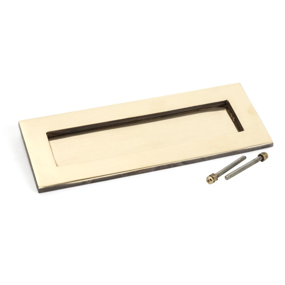 From The Anvil - Aged Brass Small Letter Plate | Sku. 91880 | Trade Door Handles.