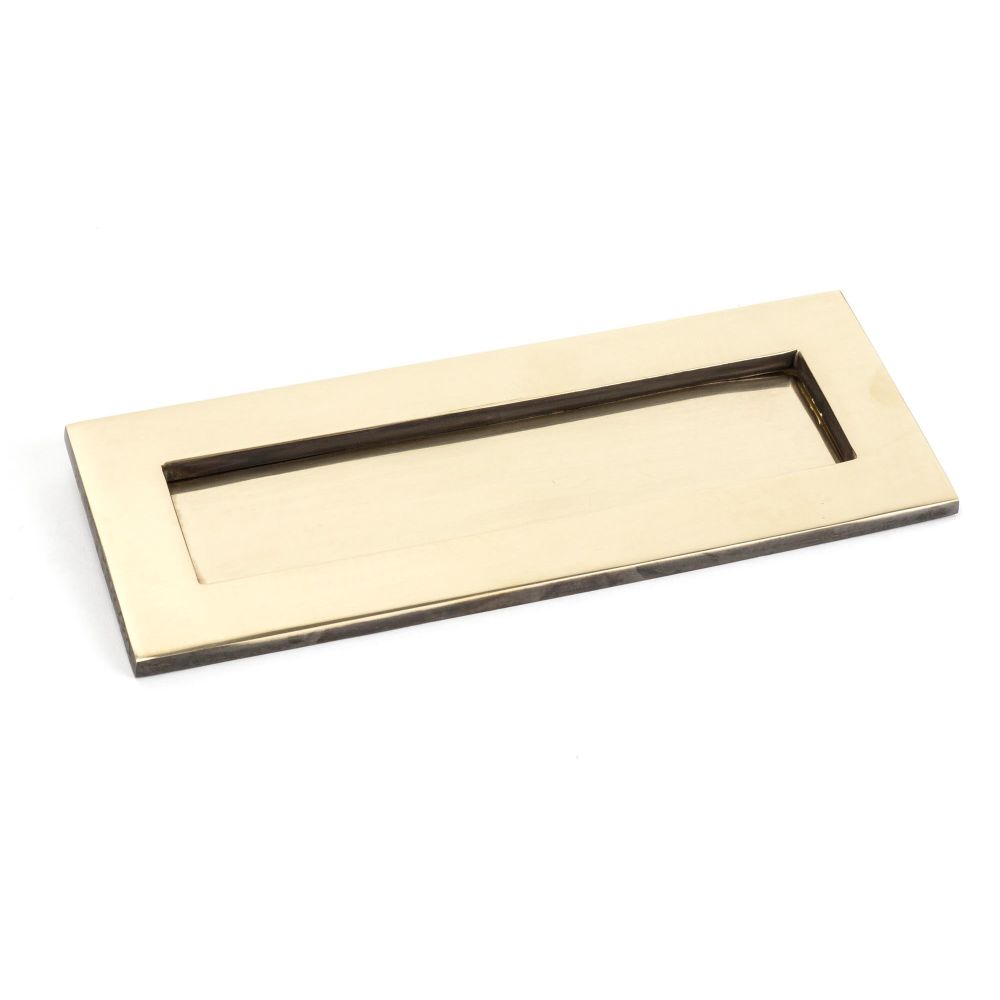 From The Anvil - Aged Brass Small Letter Plate | Sku. 91880 | Trade Door Handles.